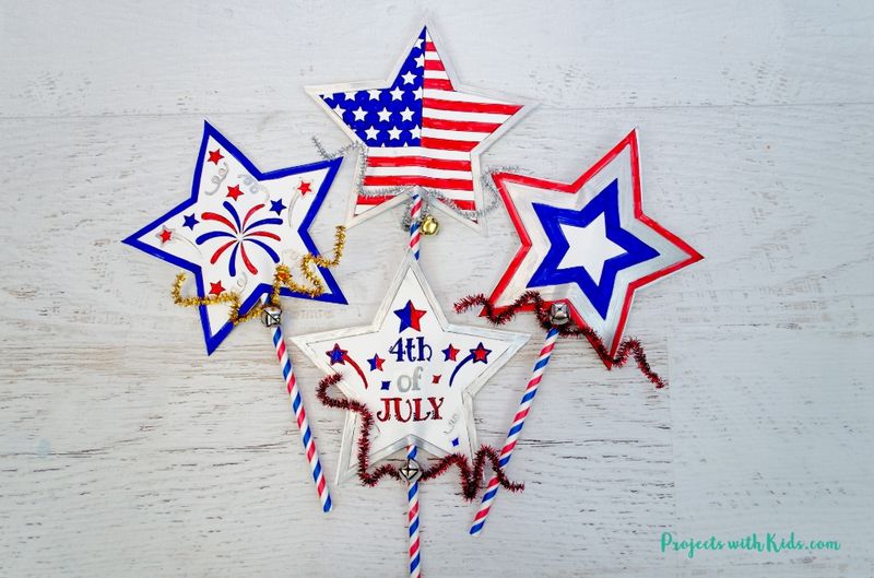 DIY Patriotic Wands