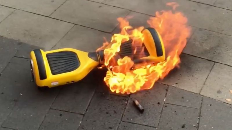 Hoverboards catching fire mid-ride