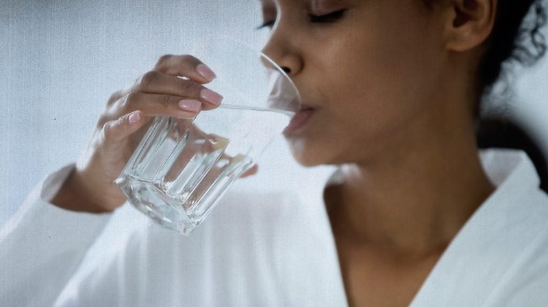 Drinking water first thing every morning