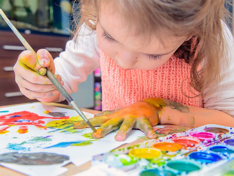 High energy during creative play