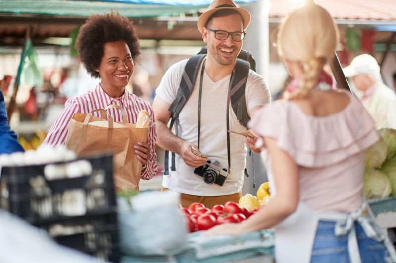 Explore a farmer’s market on the weekend