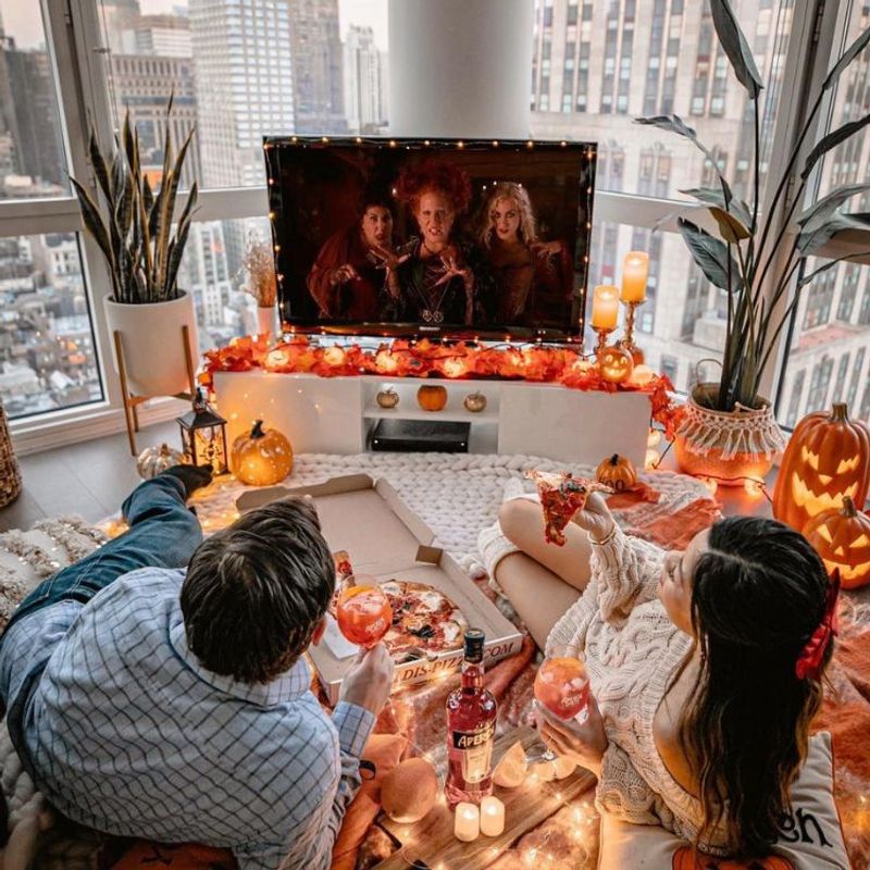Plan a themed movie marathon night